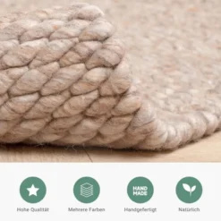 Wollteppich - Brilliant Beige Sand