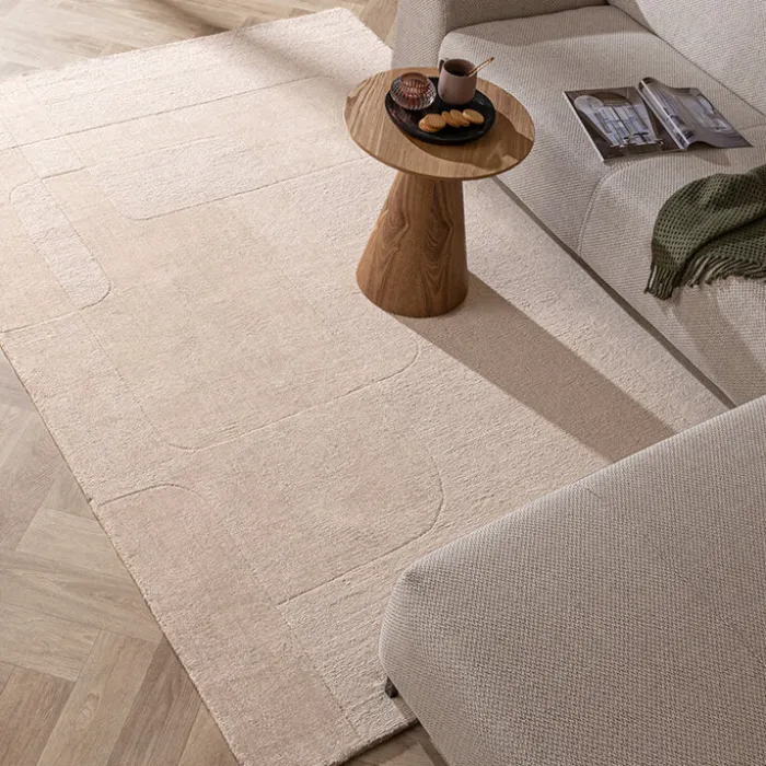 Wollteppich - Giselle Abstrakt Beige
