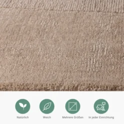 Wollteppich - Giselle Abstrakt Beige