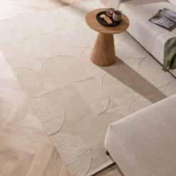 Wollteppich - Giselle Circles Creme