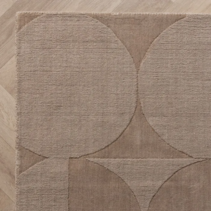 Wollteppich - Giselle Circles Beige