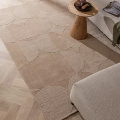 Wollteppich - Giselle Circles Beige