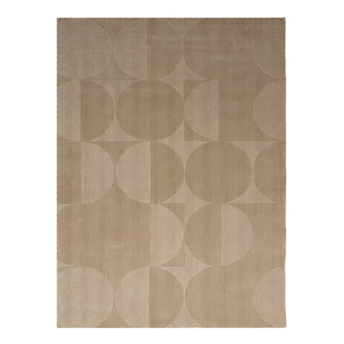 Wollteppich - Giselle Circles Beige