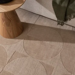 Wollteppich - Giselle Circles Beige