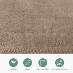 Wollteppich - Giselle Circles Beige