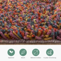 Wollteppich Hochflor - Elin Bunt