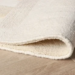 Wollteppich - Judith Border Creme