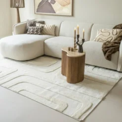 Wollteppich - Judith Lines Creme