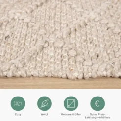 Wollteppich - Knit Beige