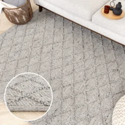 Wollteppich - Knit Grau