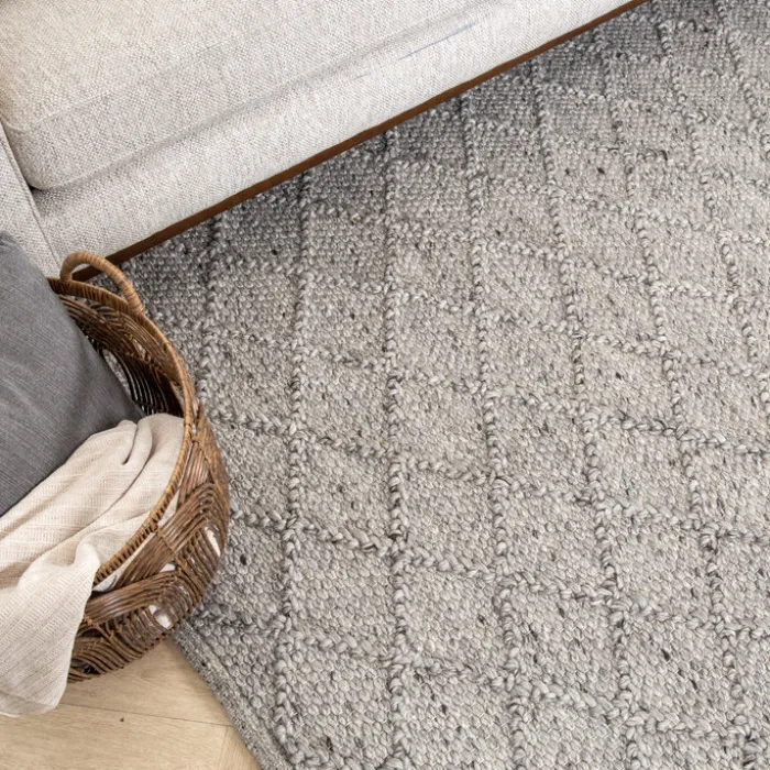 Wollteppich - Knit Grau