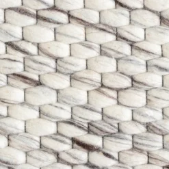 Wollteppich - Melange Creme Meliert