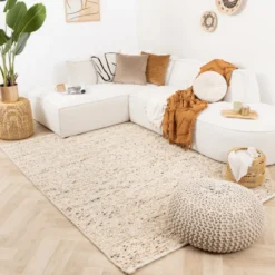 Wollteppich - Nero Beige Meliert
