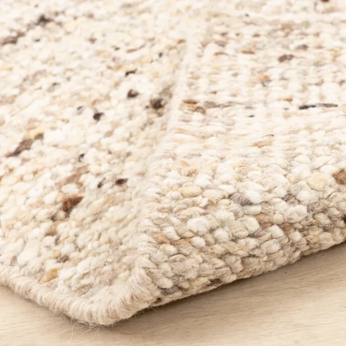 Wollteppich - Nero Beige Meliert