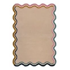 Wollteppich Organisch - Leo Beige Bunt