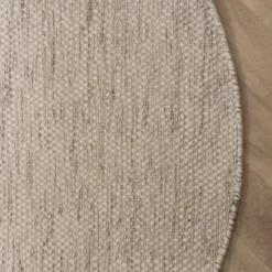 Wollteppich Rund- Bliss Beige Meliert