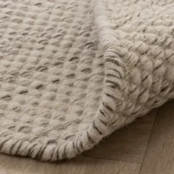 Wollteppich Rund- Bliss Beige Meliert