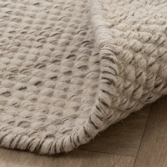 Wollteppich Rund- Bliss Beige Meliert
