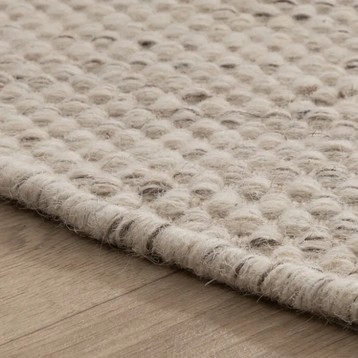 Wollteppich Rund- Bliss Beige Meliert