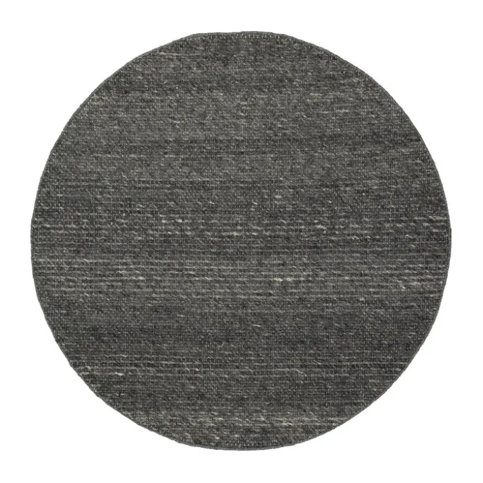 Wollteppich Rund - Feline Anthrazit Meliert