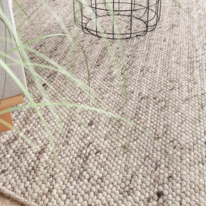 Wollteppich Rund - Feline Braun Meliert