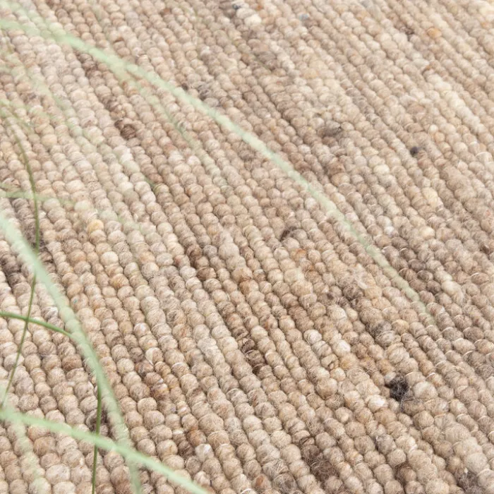 Wollteppich Rund - Feline Taupe Meliert