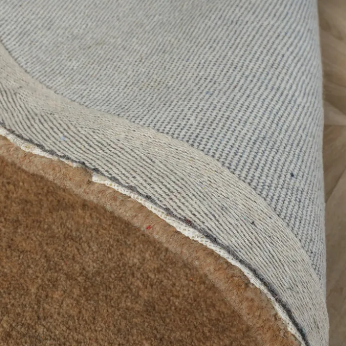 Wollteppich Rund - Isara Border Braun