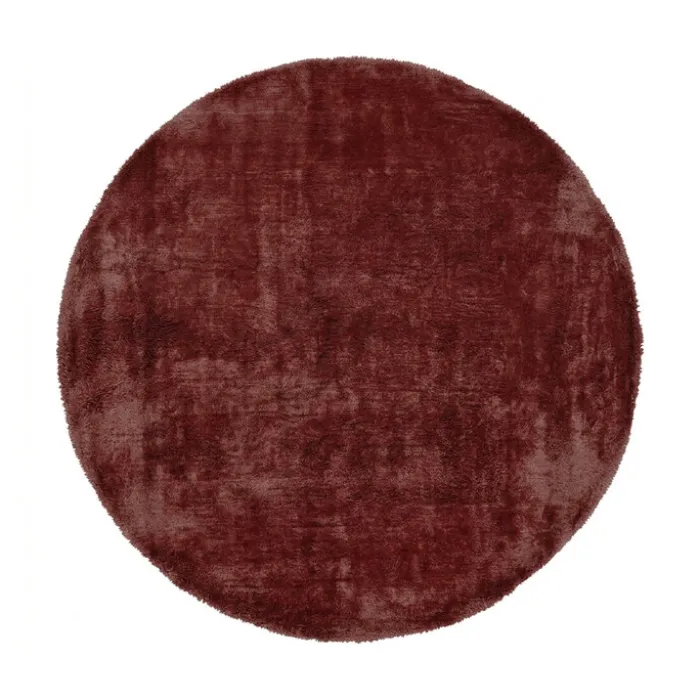 Wollteppich rund - Leone Rot