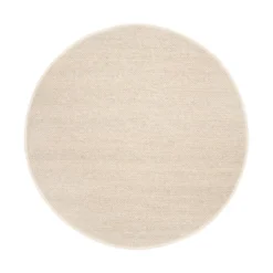 Wollteppich Rund - Twist Beige