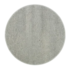 Wollteppich Rund - Twist Grau