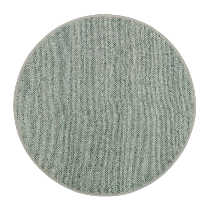 Wollteppich Rund - Twist Grün