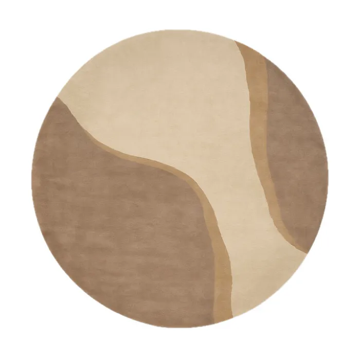 Wollteppich Rund - Vienna Beige