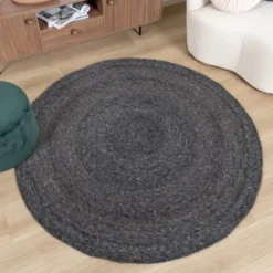 Wollteppich Rund - Wise Anthrazit 614