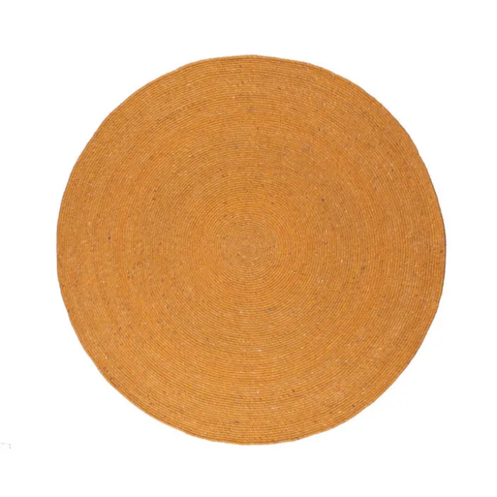 Wollteppich Rund - Wise Gelb Orange 378
