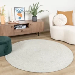 Wollteppich Rund - Wise Grau Meliert 367