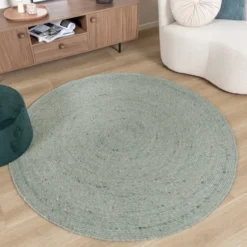 Wollteppich Rund - Wise Grün 411