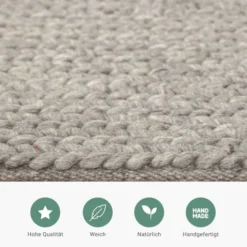 Wollteppich - Twist Grau