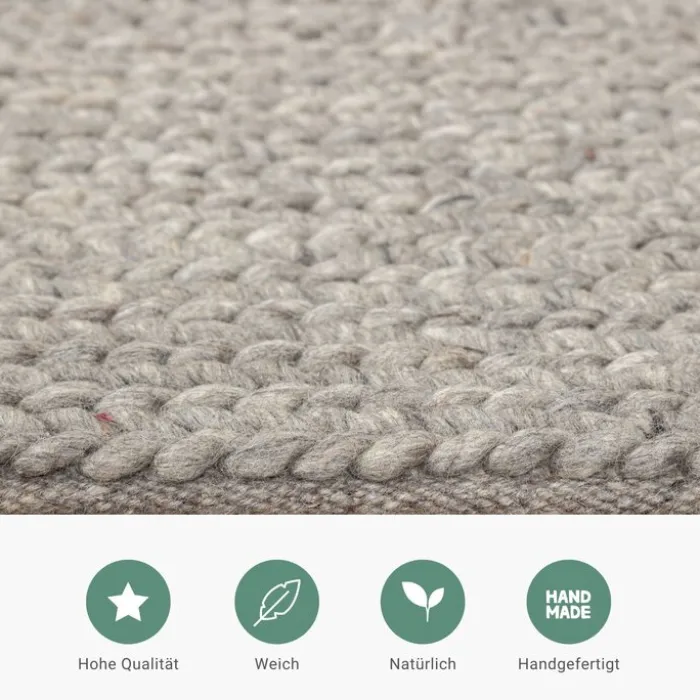 Wollteppich - Twist Grau