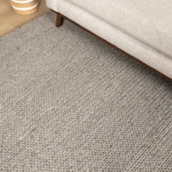 Wollteppich - Twist Grau