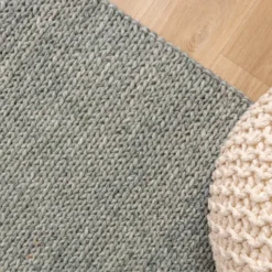 Wollteppich - Twist Grün