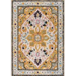 Wollteppich - Wallo Dahlia Gelb/Bunt