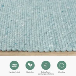 Wollteppich - Wise Blau 364