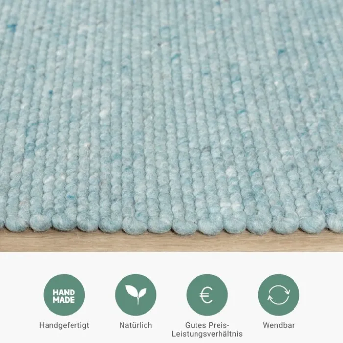 Wollteppich - Wise Blau 364